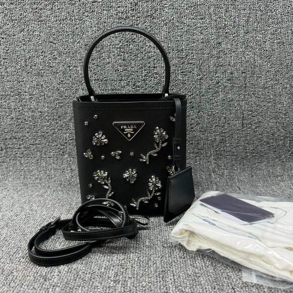 Prada Handbags - 100% Authentic Prada Blue Panier Shoulder Bag